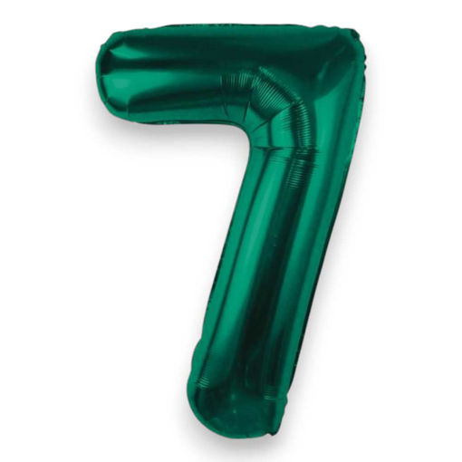 Picture of FOIL BALLOON NUMBER 7 BOTTLE GREEN 34 INCH